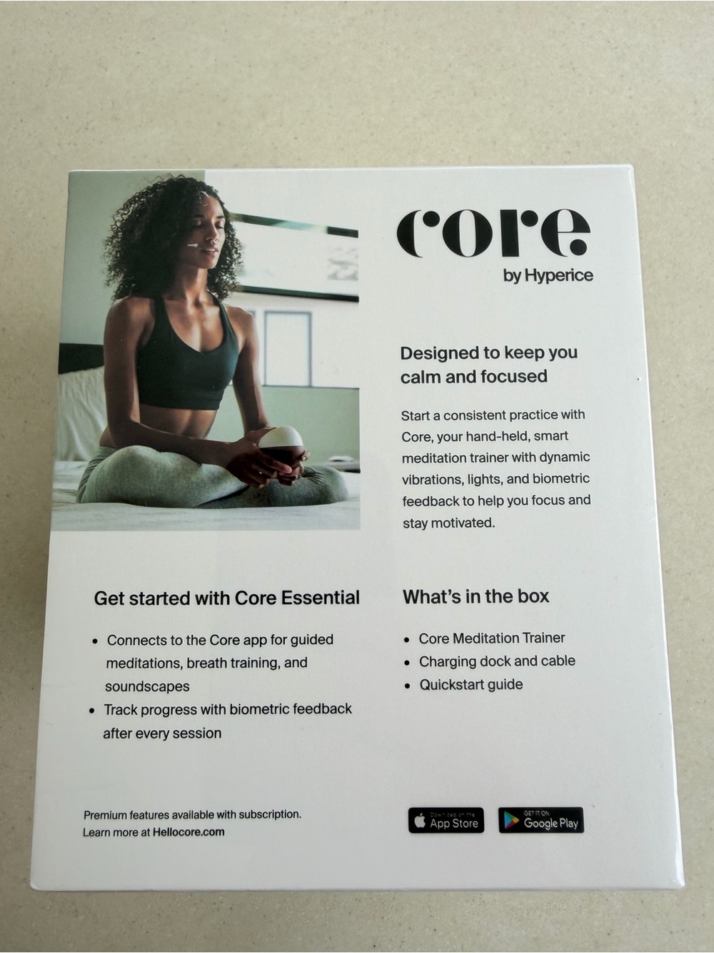 HYPERICE Core Meditation Trainer: SMART Meditation Device for Relaxation New - Picture 6 of 7